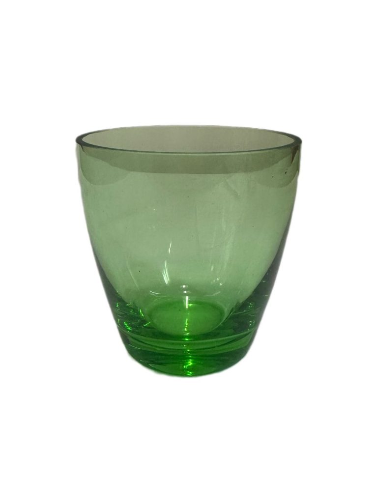 Vaso / recipiente decorativo de vidrio verde