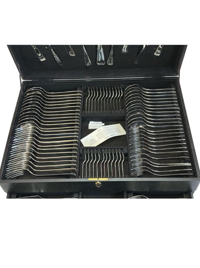 GRAN SET DE CUBIERTOS PLATA LAPPAS S.A – 129 PIEZAS EN COFRE DE LUJO - Imagen 6
