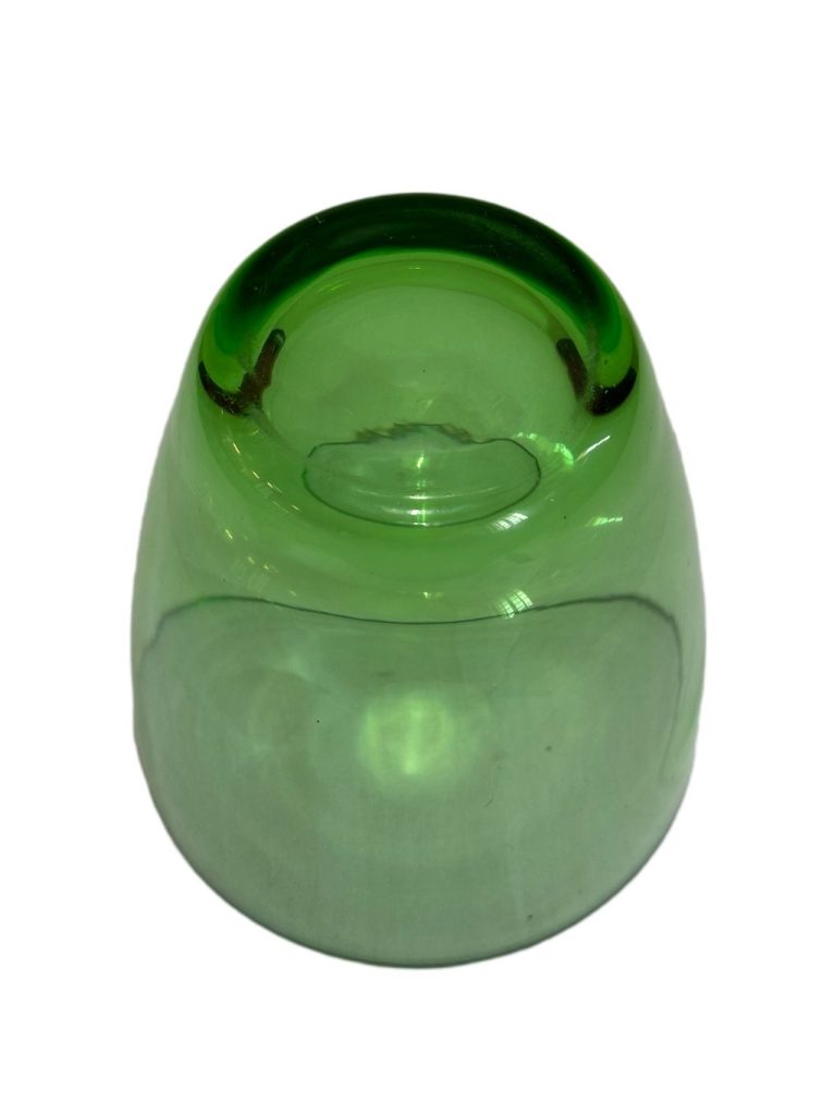 Vaso / recipiente decorativo de vidrio verde - Imagen 5