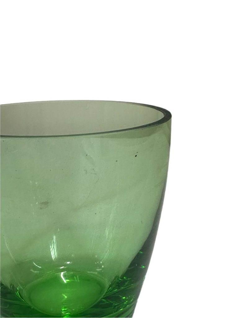 Vaso / recipiente decorativo de vidrio verde - Imagen 7