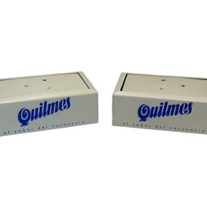 Par de servilleteros antiguos Quilmes publicidad vintage
