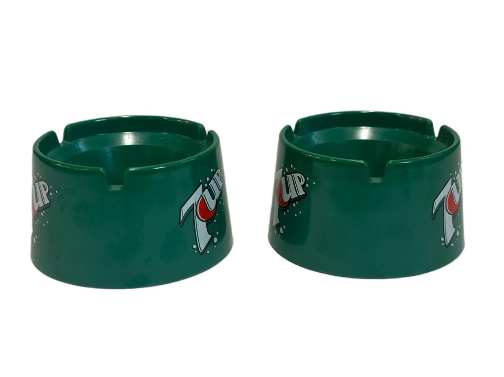 Set de 2 ceniceros vintages Seven Up (7UP) - Imagen 2