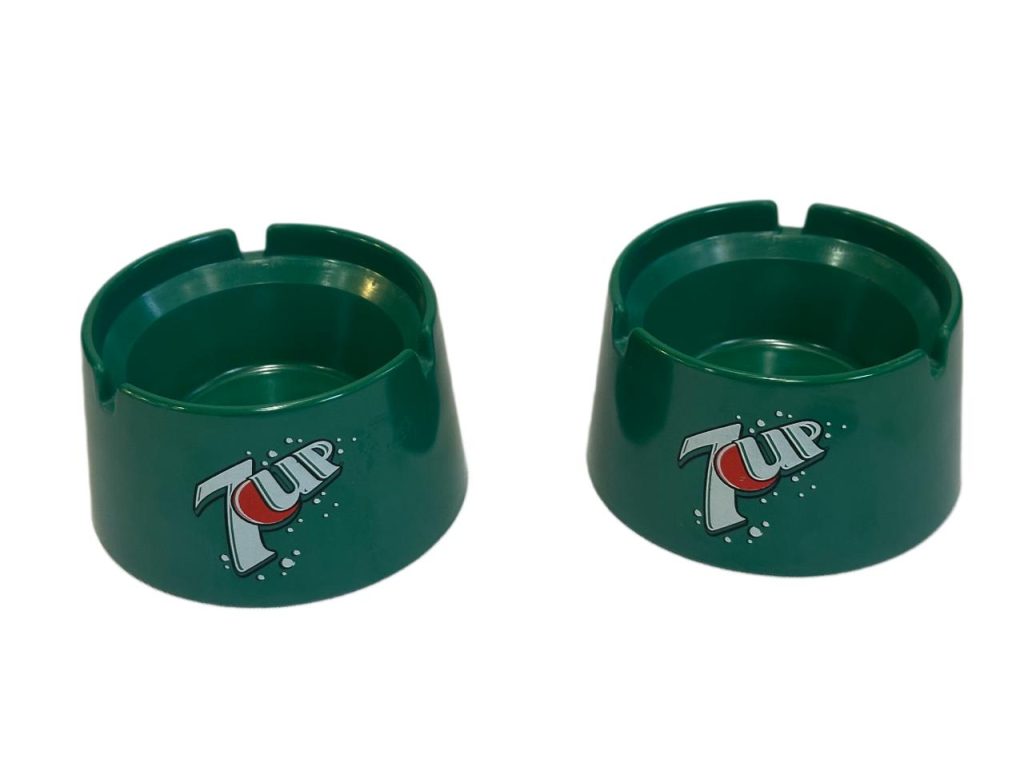 Set de 2 ceniceros vintages Seven Up (7UP) - Imagen 3