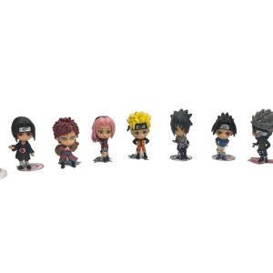 SET DE 13 FIGURAS ANIME NARUTO COLECCIÓN MINI CON BASES