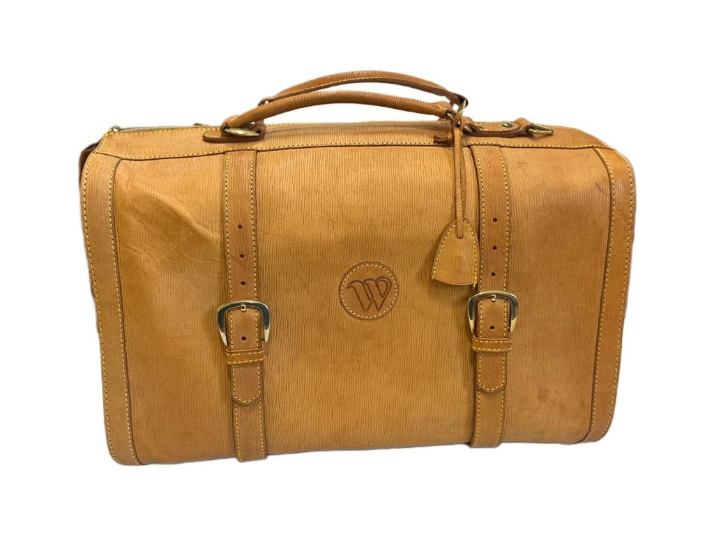 BOLSO DE VIAJE/FALQUERO DE CUERO LEGÍTIMO – INDUSTRIA ARGENTINA