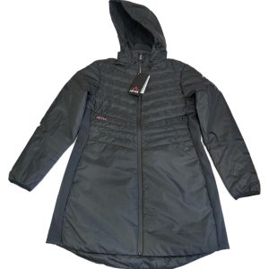 Campera parka ultraliviana negra con capucha desmontable Abyss
