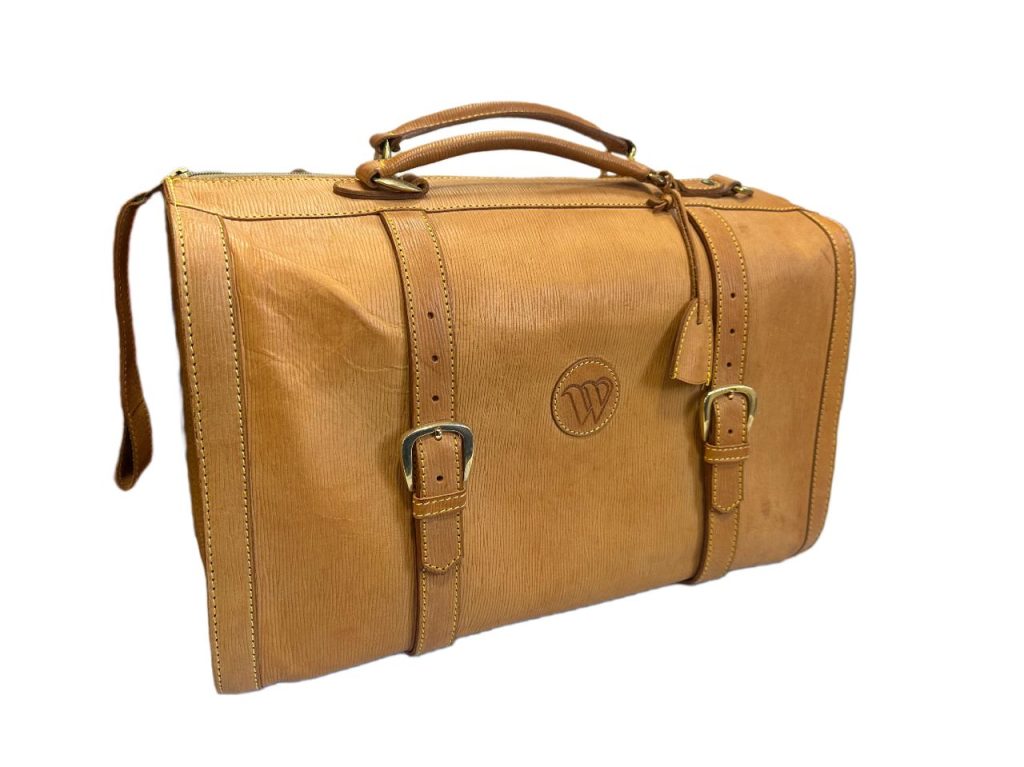 BOLSO DE VIAJE/FALQUERO DE CUERO LEGÍTIMO – INDUSTRIA ARGENTINA - Imagen 3