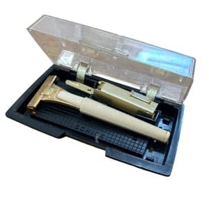 MÁQUINA DE AFEITAR ANTIGUA CON ESTUCHE: “SCHICK SAFETY RAZOR” (USA)