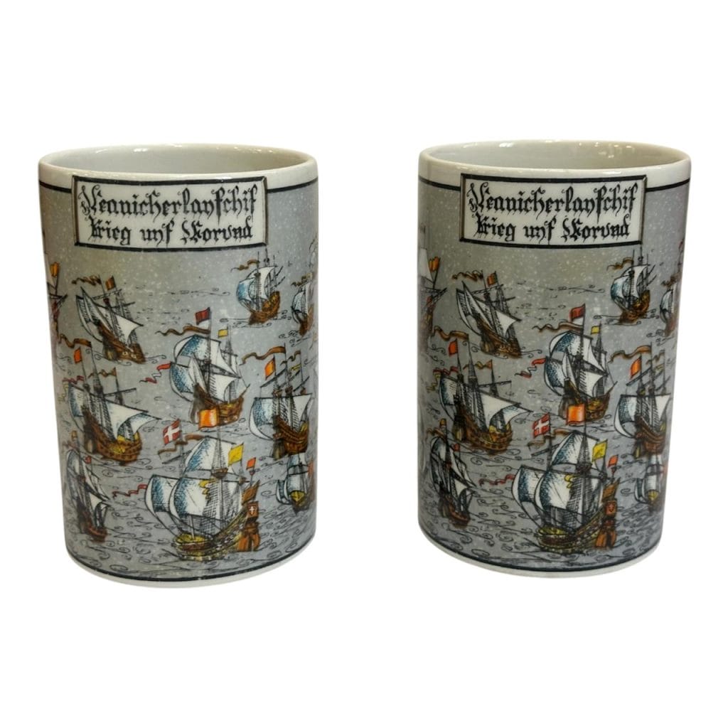 Par de jarras chopp de ceramica vintage Ancers - Imagen 2