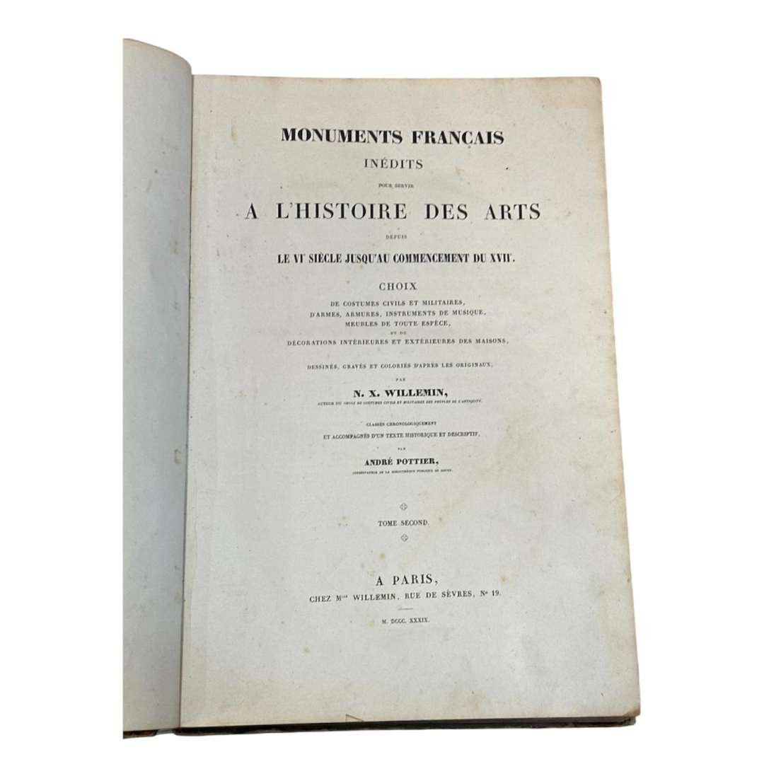 OBRA MONUMENTAL: “MONUMENTS FRANÇAIS INÉDITS” (2 TOMOS) – N. X. WILLEMIN (1839)
