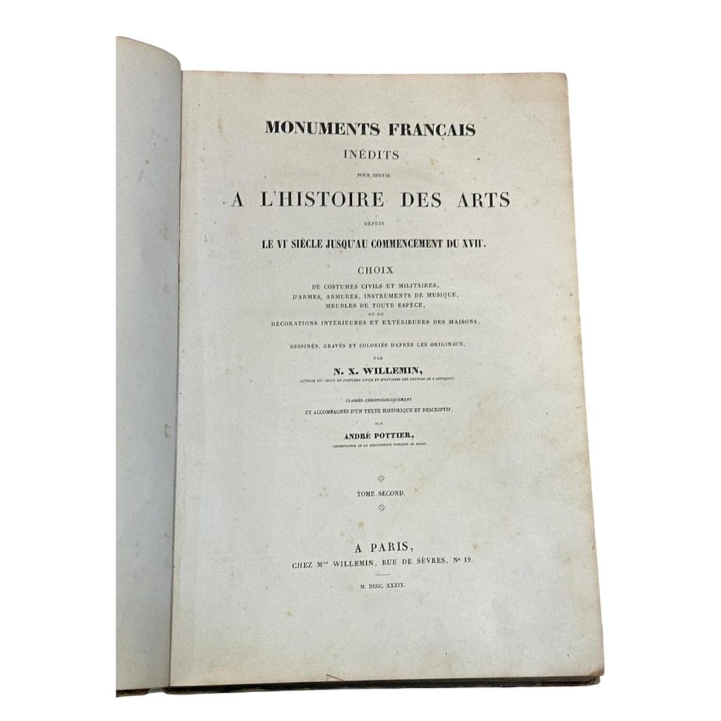 OBRA MONUMENTAL: “MONUMENTS FRANÇAIS INÉDITS” (2 TOMOS) – N. X. WILLEMIN (1839) - Imagen 13