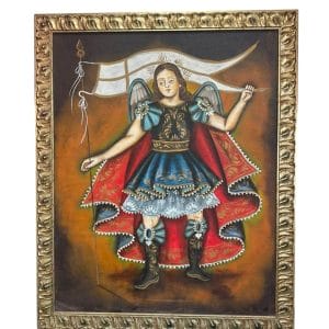 CUADRO PINTURA ARCÁNGEL GABRIEL – ESTILO CUSQUEÑO