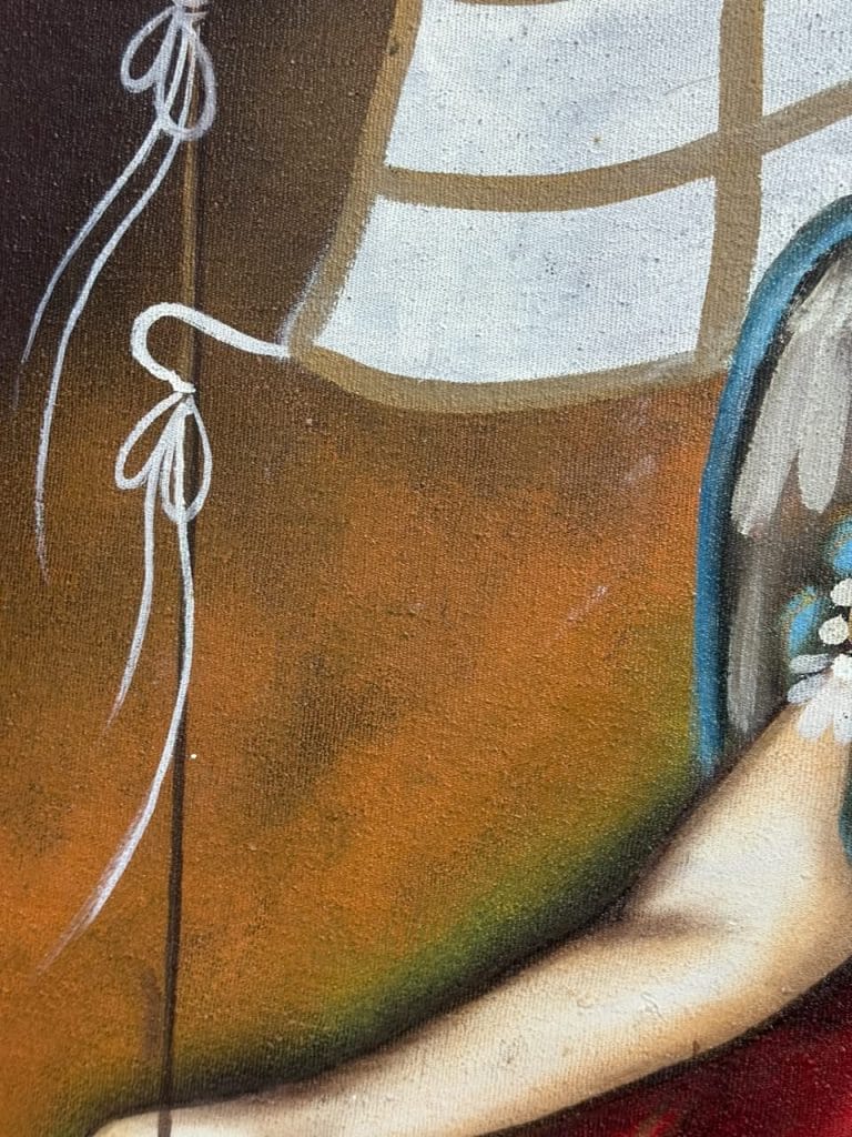 CUADRO PINTURA ARCÁNGEL GABRIEL – ESTILO CUSQUEÑO - Imagen 4