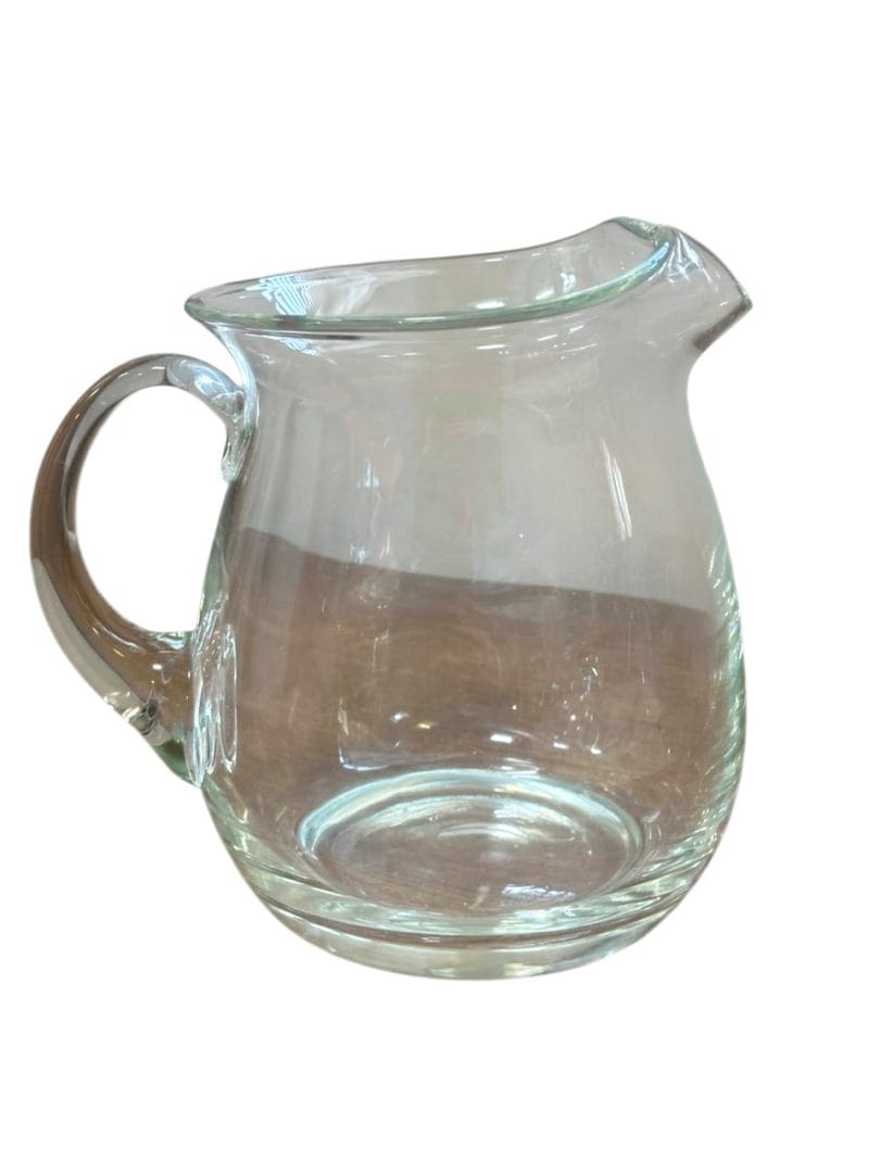 Jarra de vidrio transparente vintage de mesa
