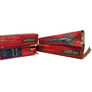 SET DE 4 LINTERNAS VINTAGE “EVEREADY” CON CAJA ORIGINAL