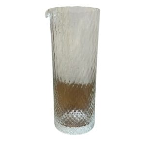 Jarra de vidrio labrado con textura en relieve