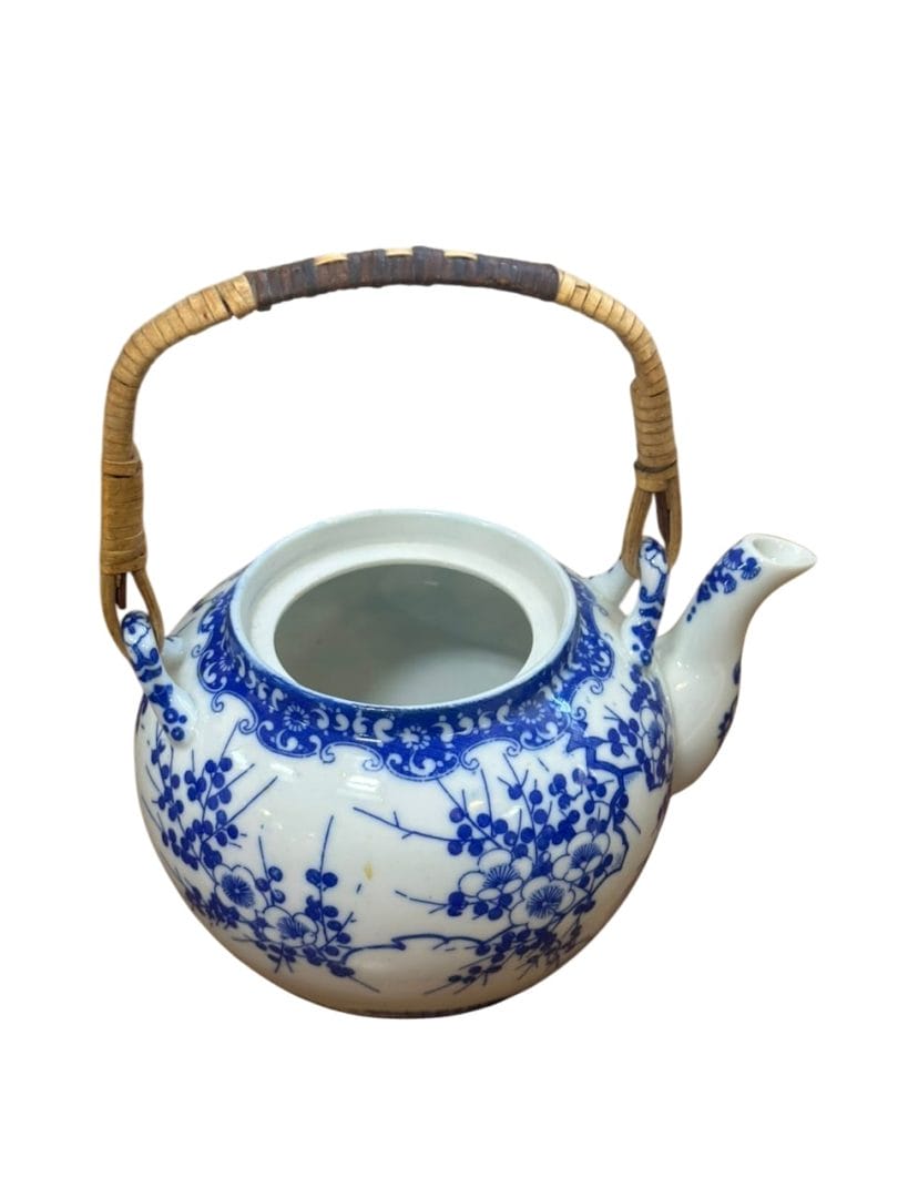 Tetera de porcelana oriental vintage - Imagen 2