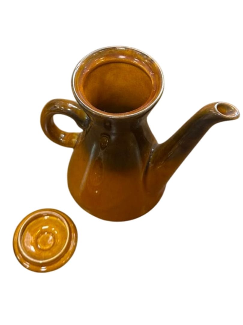 Cafetera o tetera de cerámica vintage cónica - Imagen 5