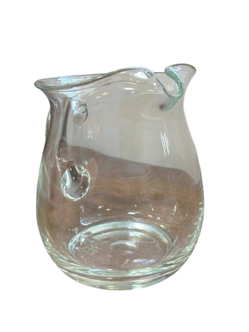 Jarra de vidrio transparente vintage de mesa - Imagen 4