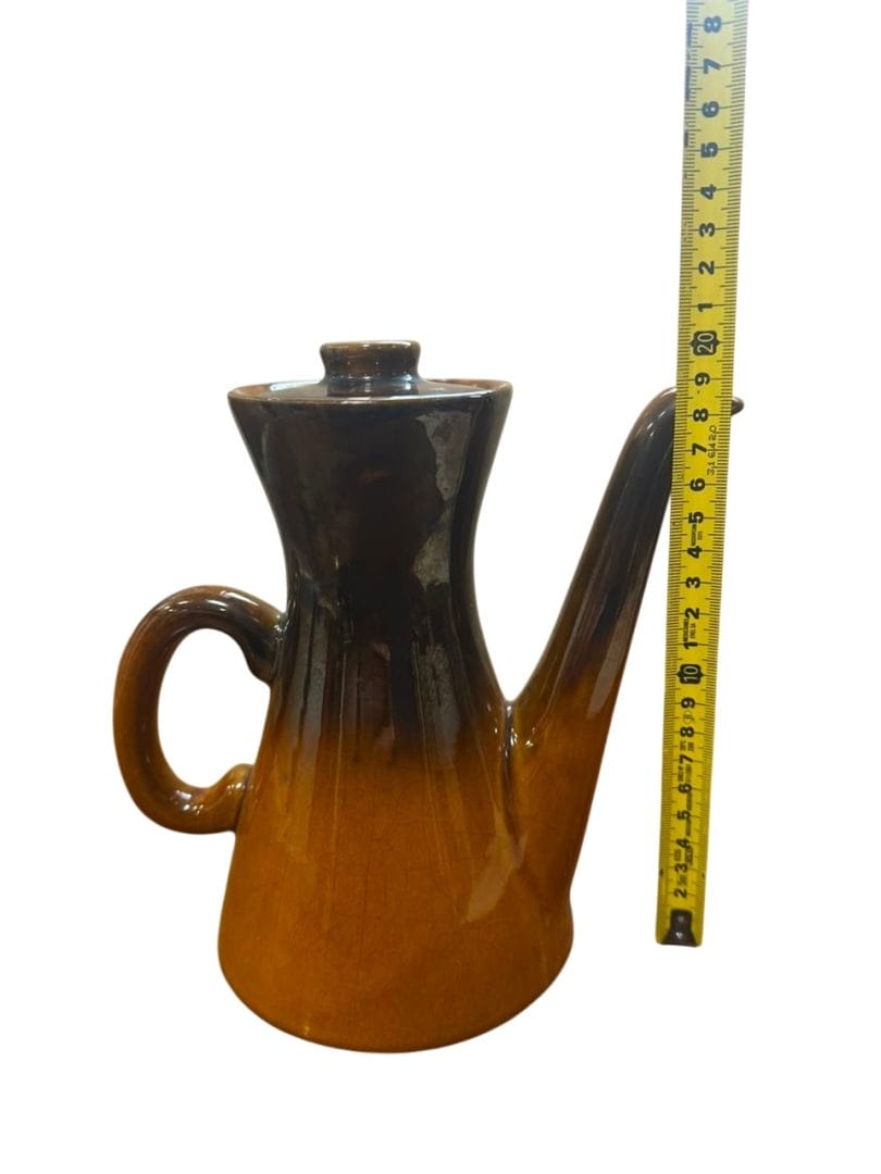 Cafetera o tetera de cerámica vintage cónica - Imagen 6