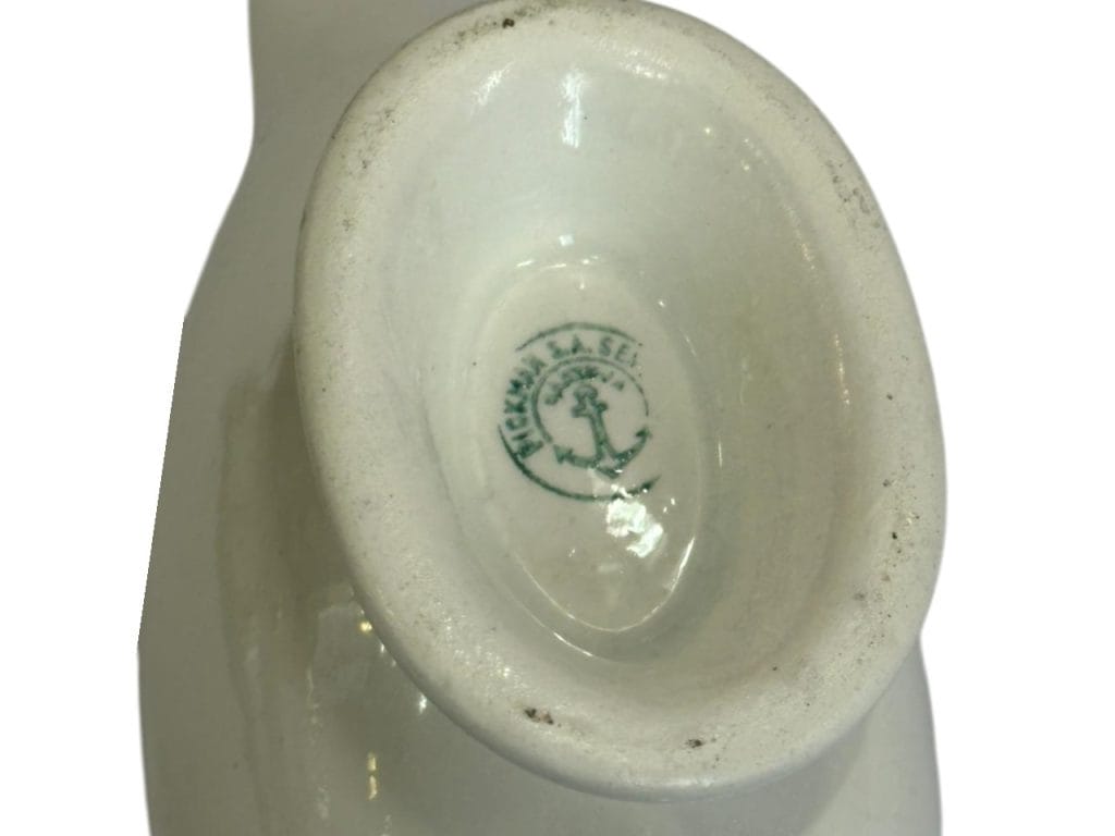 Salsera de loza blanca vintage - Imagen 7