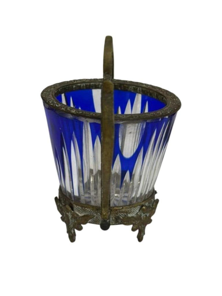 Recipiente de cristal con montura de bronce - Imagen 3