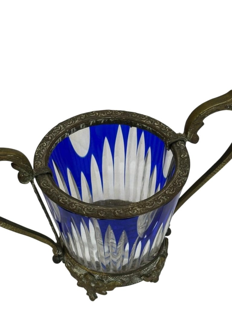 Recipiente de cristal con montura de bronce - Imagen 4