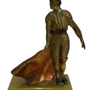 ESCULTURA VINTAGE DE TORERO EN BRONCE – SOBRE BASE DE MÁRMOL