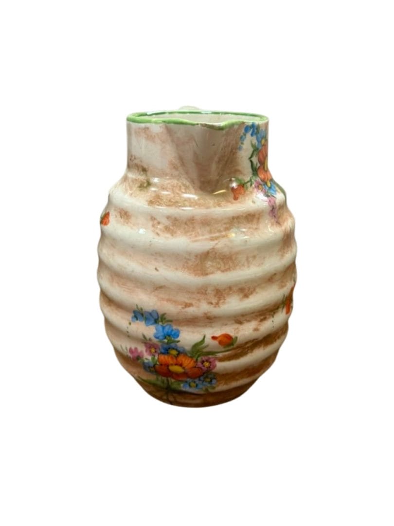 Jarra de cerámica vintage con motivos florales - Imagen 4