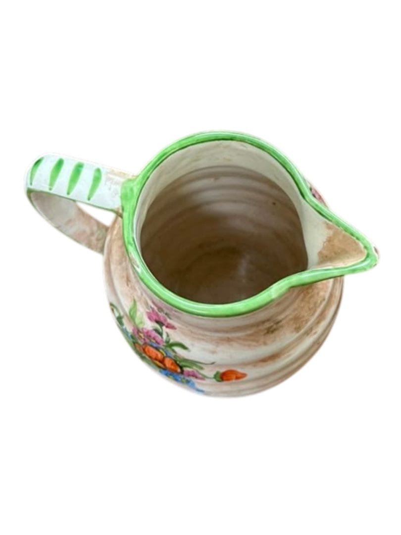 Jarra de cerámica vintage con motivos florales - Imagen 6