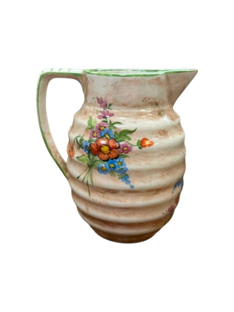 Jarra de cerámica vintage con motivos florales - Imagen 7