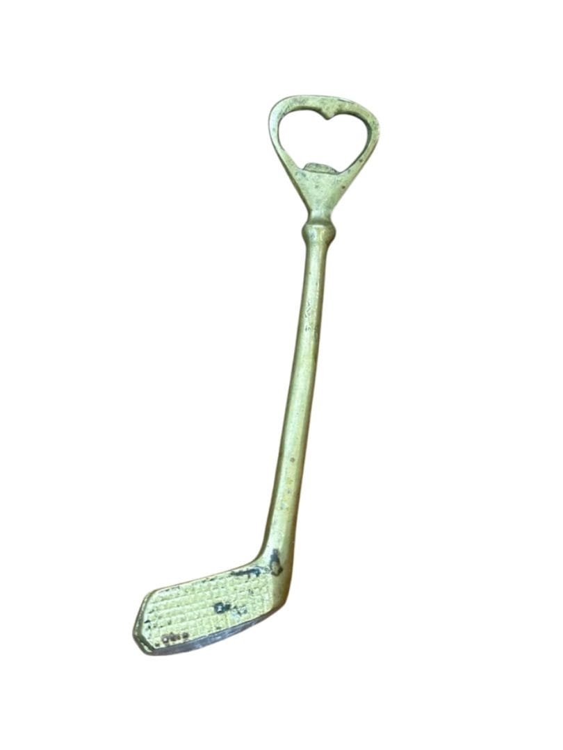 Destapador vintage de bronce con forma de palo de golf - Imagen 3