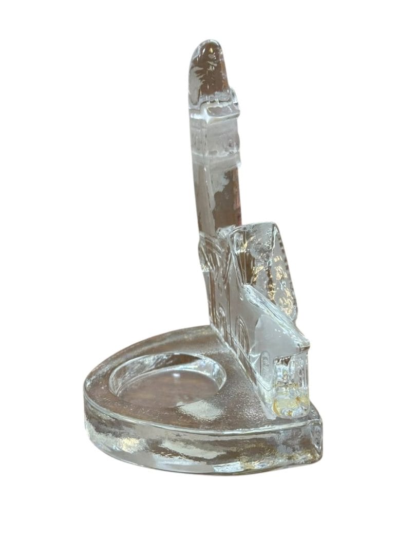 Escultura y portavelas de vidrio sueco “Nybro” con diseño de iglesia/catedral - Imagen 3