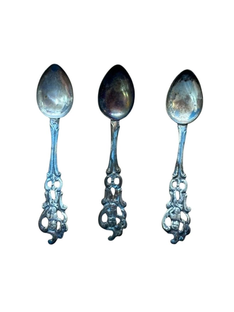 SET DE 12 CUCHARITAS DE POSTRE EN PLATA SELLADA (800) – CON ESTUCHE RIGIDO "DOMUS" - Imagen 5