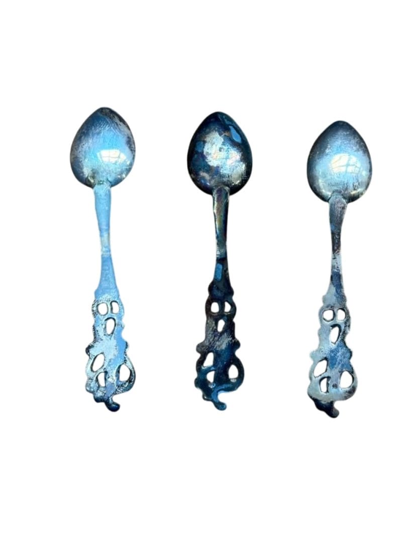 SET DE 12 CUCHARITAS DE POSTRE EN PLATA SELLADA (800) – CON ESTUCHE RIGIDO "DOMUS" - Imagen 10