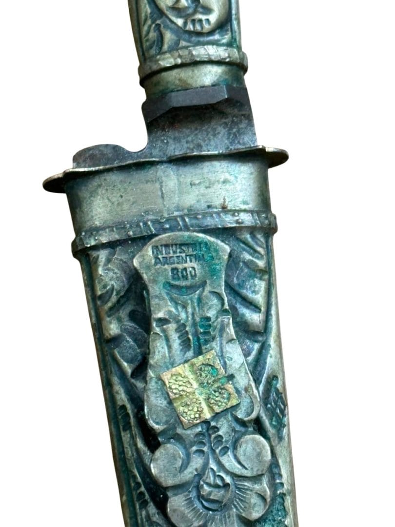 CUCHILLO / DAGA DE CAMPO "LA MOVEDIZA" – INDUSTRIA ARGENTINA (PLATA 800) - Imagen 5