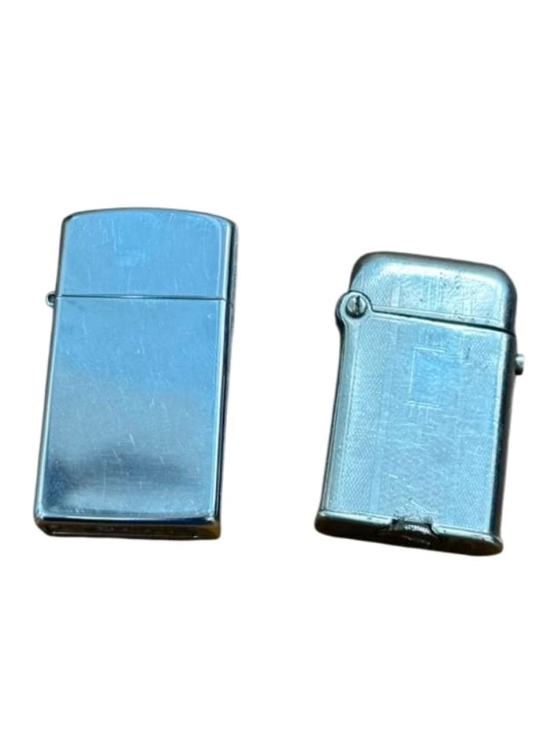 PAR DE ENCENDEDORES VINTAGE: ZIPPO VII (MADE IN USA) Y THORENS (SWISS MADE)