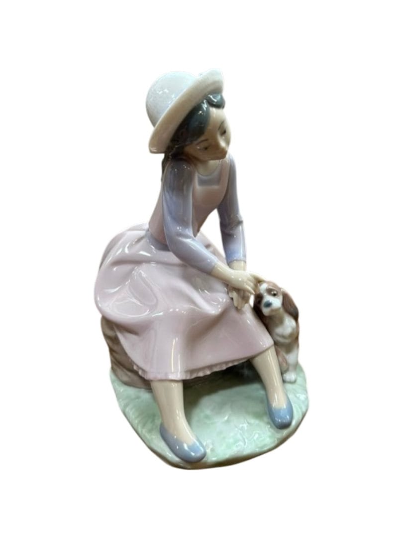 FIGURA DE PORCELANA “JOVEN CON PERRITO” – LLADRÓ (ESPAÑA) - Imagen 4
