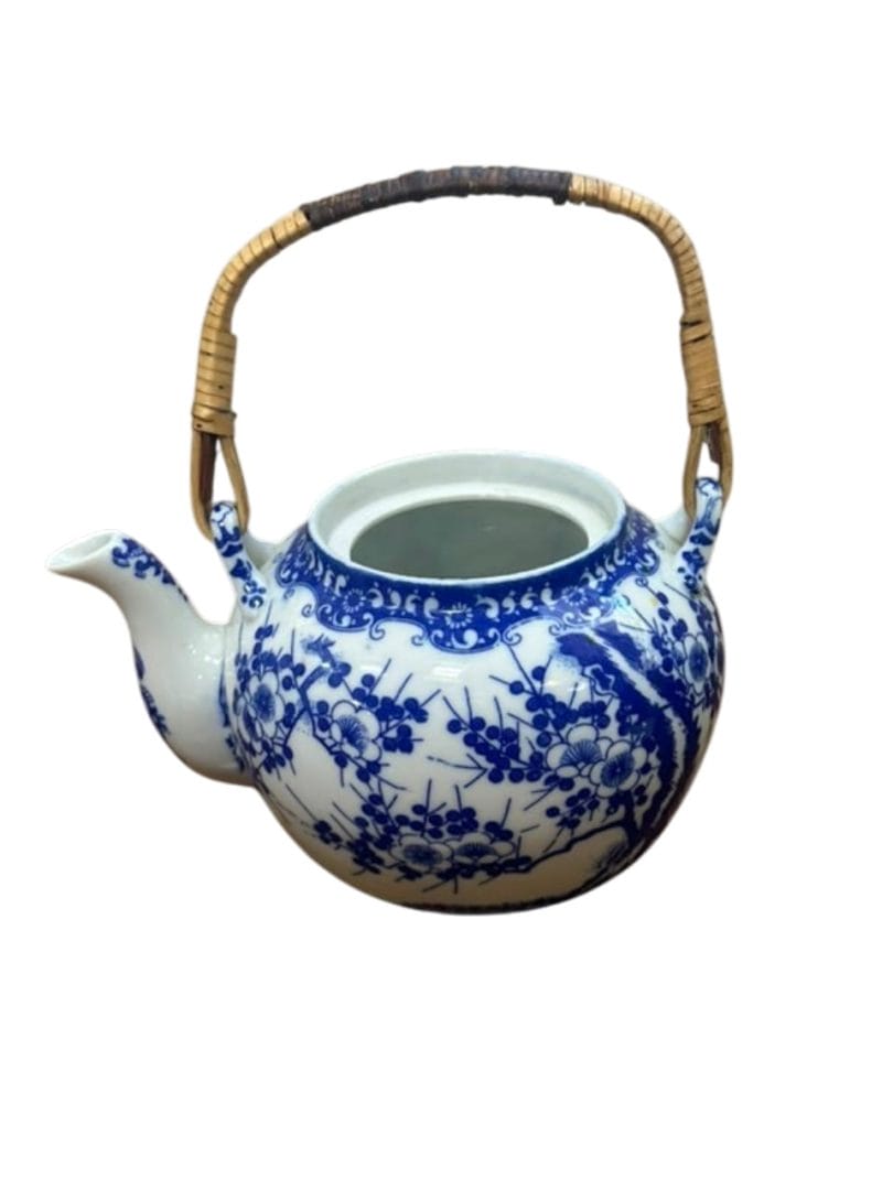 Tetera de porcelana oriental vintage - Imagen 4