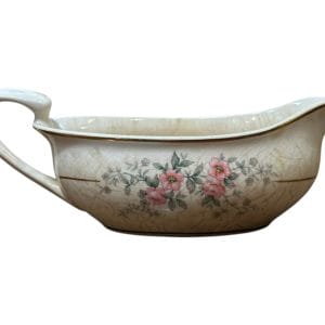 Salsera de porcelana vintage con motivo floral Hartford