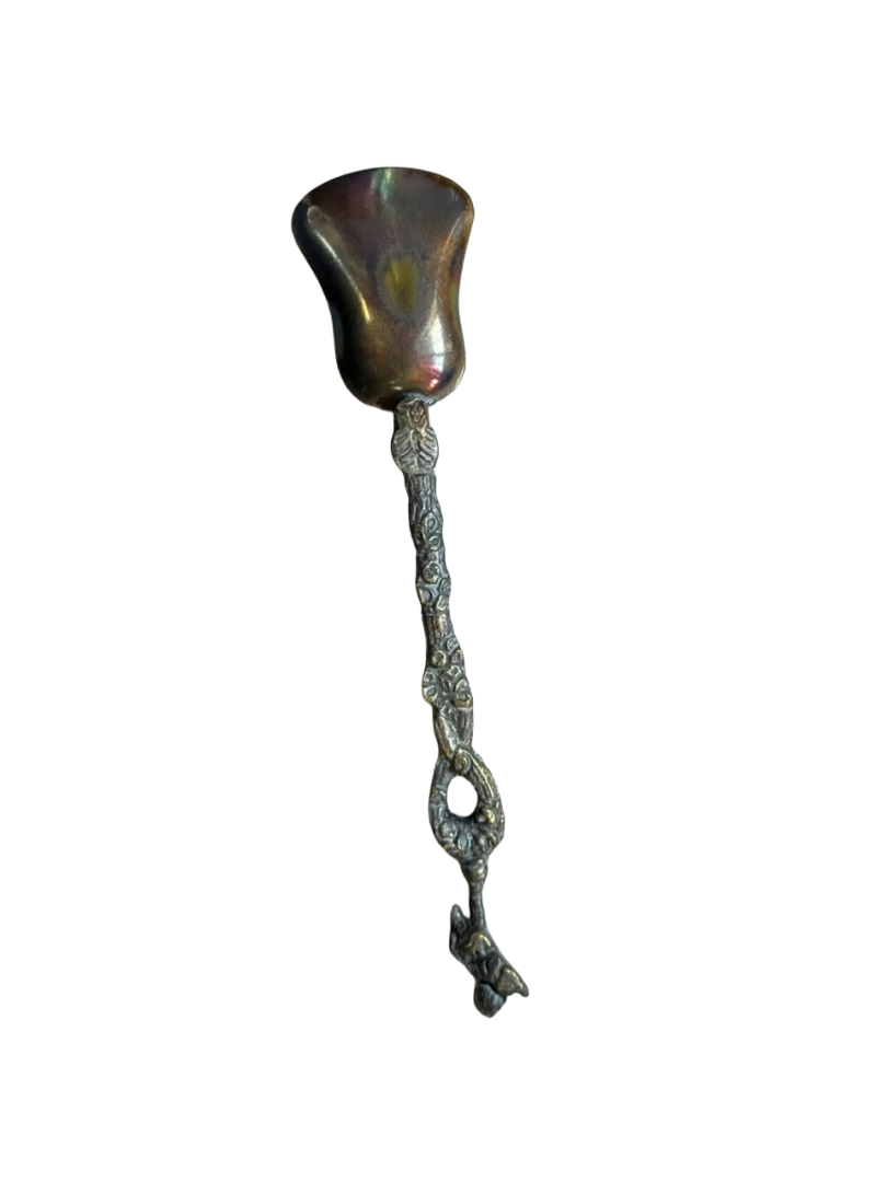 SET DE 12 CUCHARITAS VINTAGE DE METAL TRABAJADO – INDUSTRIA ARGENTINA - Imagen 12