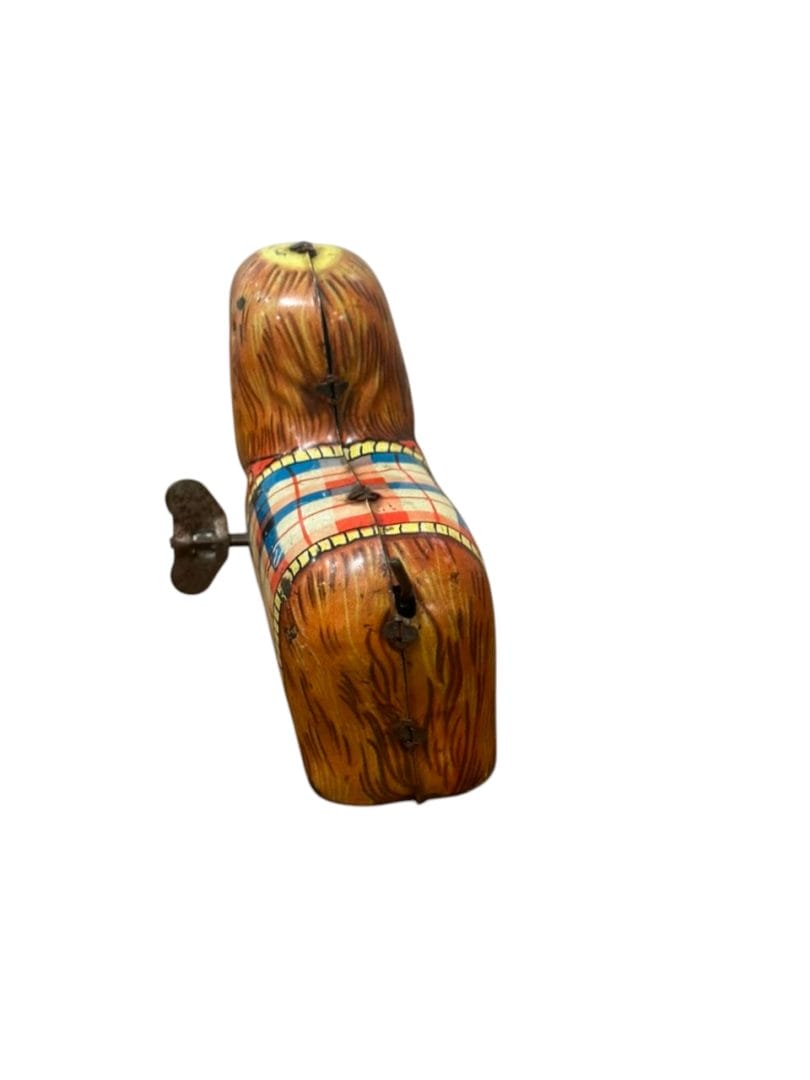 JUGUETE VINTAGE PERRITO DE HOJALATA A CUERDA - Imagen 4