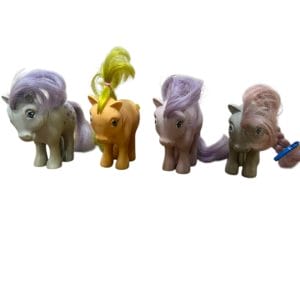 SET DE 4 FIGURAS/MUÑECAS MY LITTLE PONY VINTAGE G1 – HASBRO (1982)