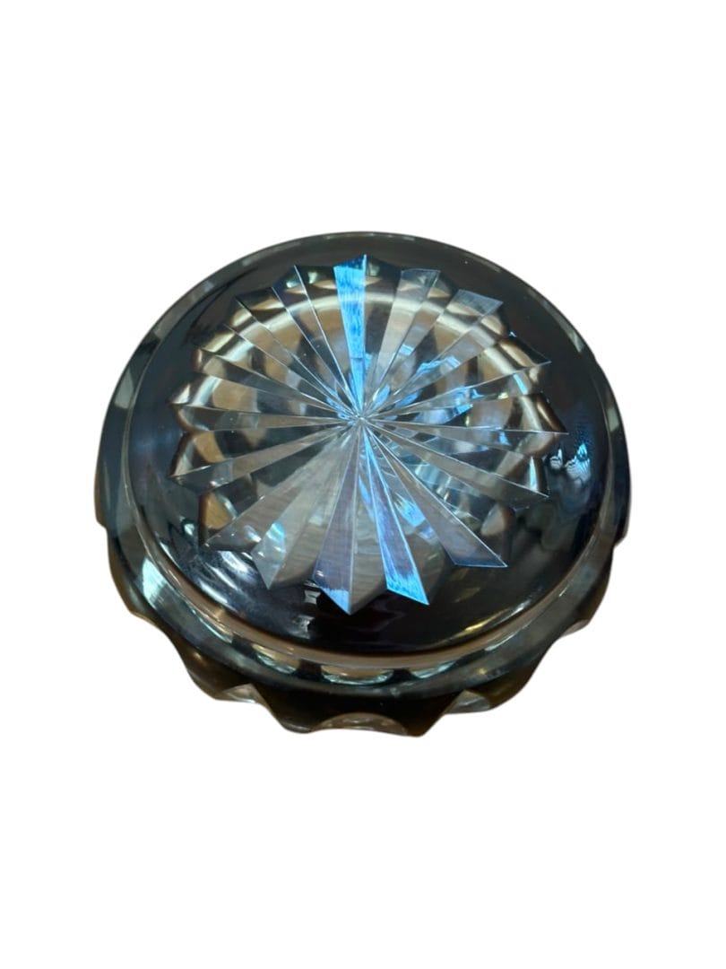 Cenicero vintage de cristal tallado estilo checoslovaco - Imagen 3