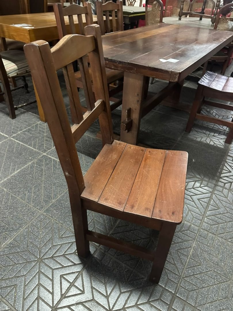 Juego de comedor en madera de algarrobo - Imagen 9