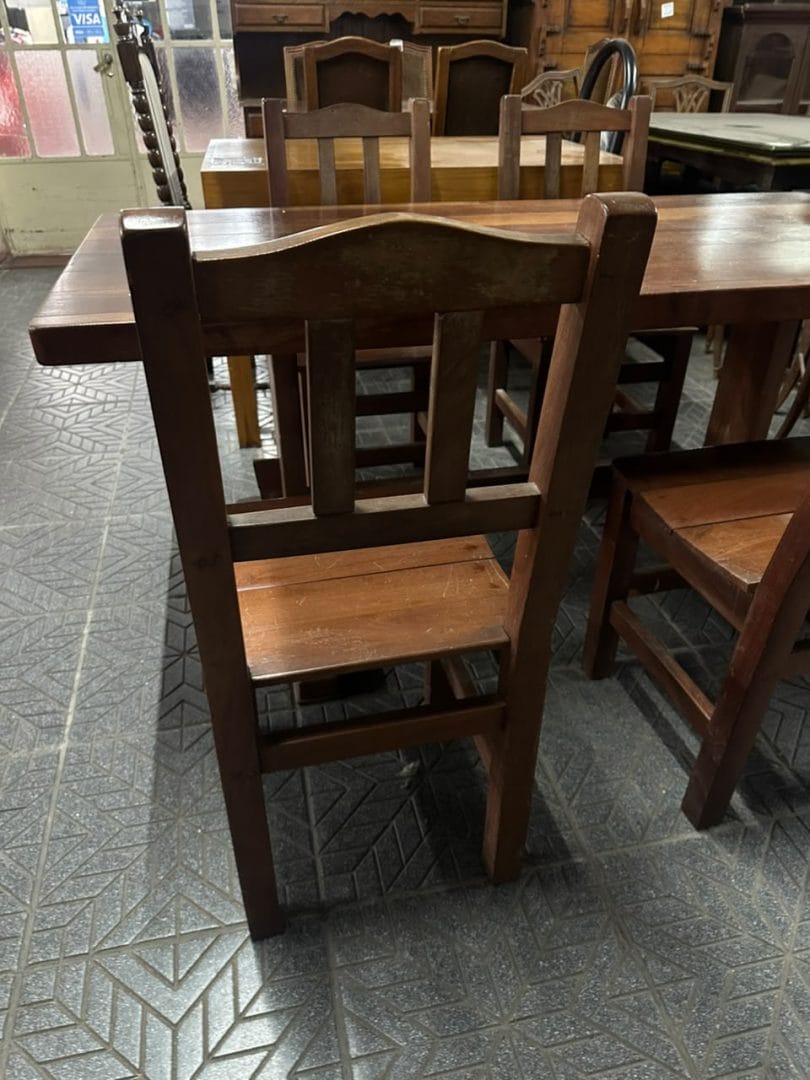 Juego de comedor en madera de algarrobo - Imagen 10