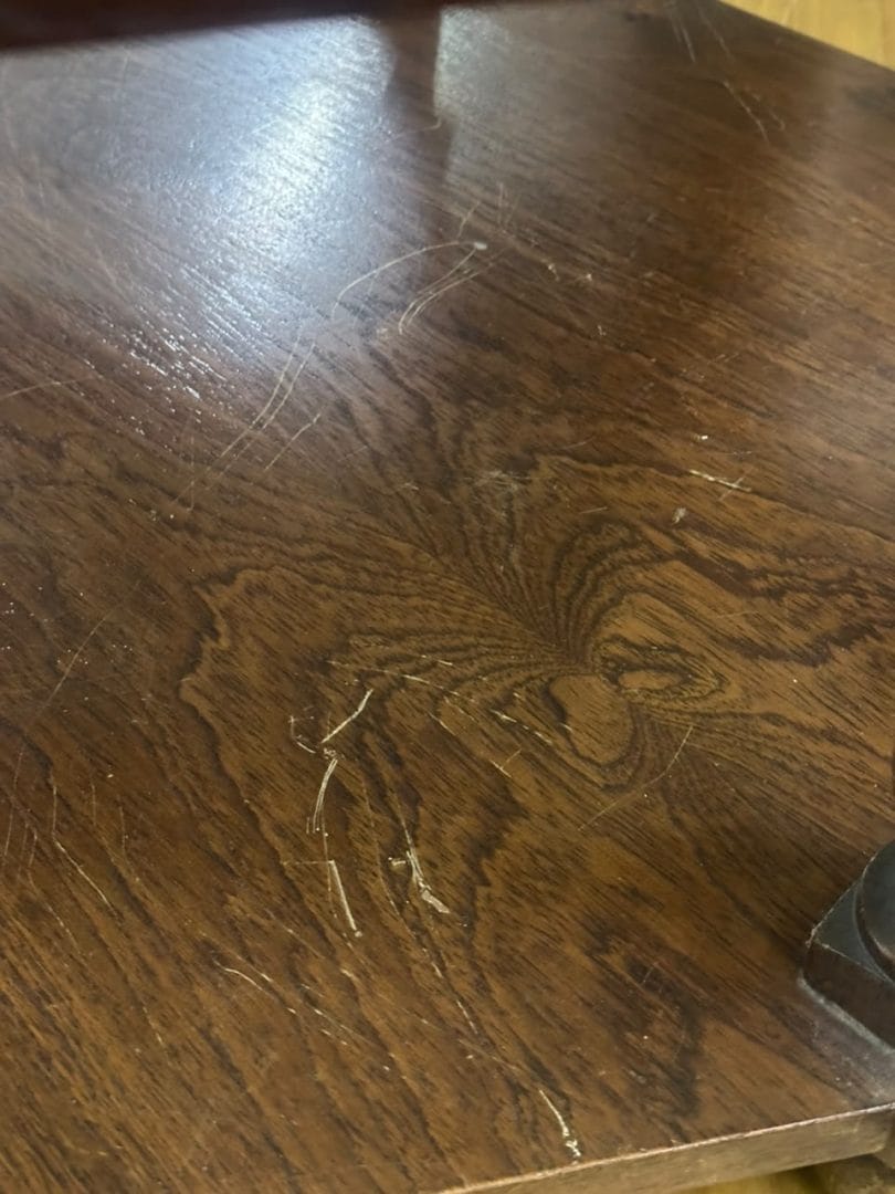 Mesa ratona hexagonal de madera y vidrio - Imagen 4