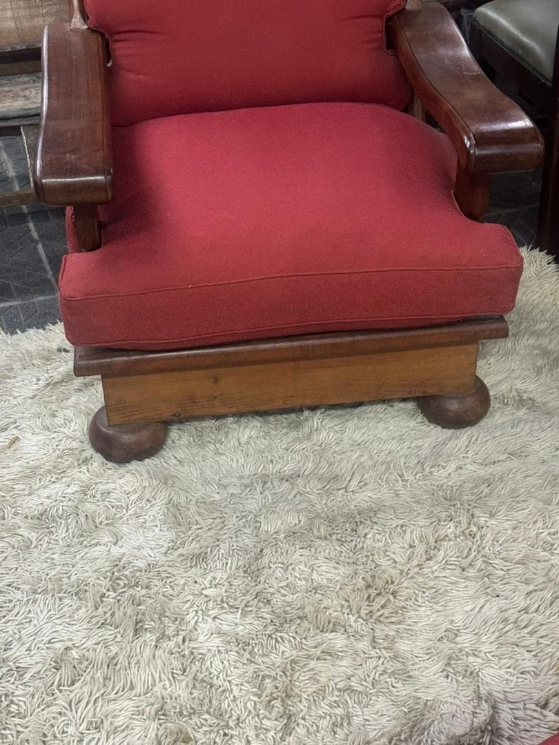 Juego de living en madera maciza de algarrobo con almohadones - Imagen 7