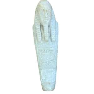 FIGURA EGIPCIA SARCÓFAGO DE ALABASTRO / PIEDRA – ARTÍCULO DECORATIVO