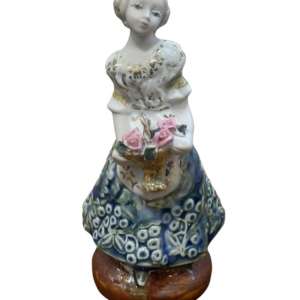 FIGURA DE NIÑA CON CESTA DE FLORES EN PORCELANA – Inglés (VALENCIA, ESPAÑA)
